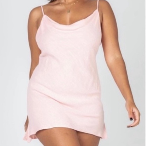 Princess Polly Pink Cowl Neck Dress - Picture 1 of 8